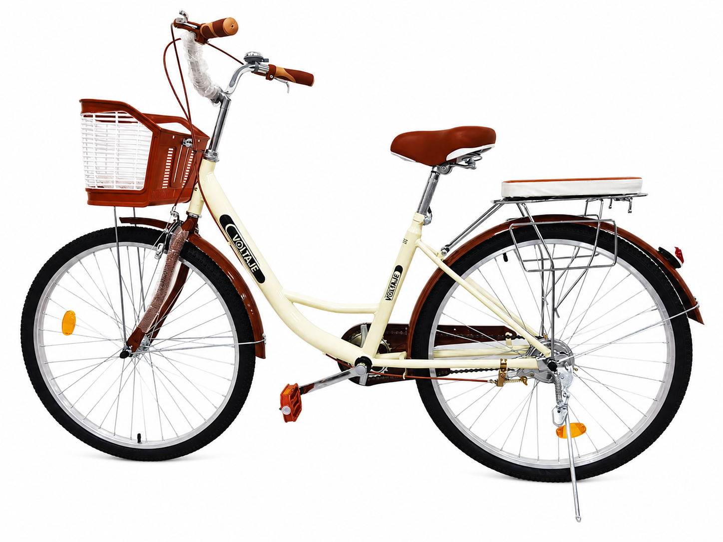 Bicicleta de paseo 26" Beige Bicicleta de paseo 26 pulgadas beige Voltaje